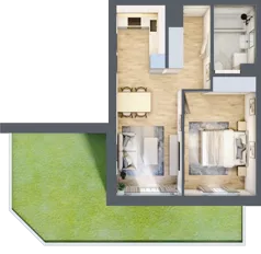 2 pokoje, mieszkanie 41,88 m², parter, oferta nr B/70, Impuls Marywilska, Warszawa, Białołęka, Żerań, ul. Marywilska 73