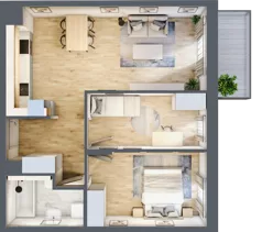 3 pokoje, mieszkanie 58,02 m², piętro 1, oferta nr B/79, Impuls Marywilska, Warszawa, Białołęka, Żerań, ul. Marywilska 73