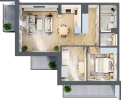 3 pokoje, mieszkanie 61,75 m², piętro 2, oferta nr B/86, Impuls Marywilska, Warszawa, Białołęka, Żerań, ul. Marywilska 73