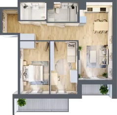 3 pokoje, mieszkanie 67,36 m², piętro 2, oferta nr B/92, Impuls Marywilska, Warszawa, Białołęka, Żerań, ul. Marywilska 73