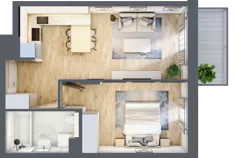 2 pokoje, mieszkanie 41,75 m², piętro 4, oferta nr B/108, Impuls Marywilska, Warszawa, Białołęka, Żerań, ul. Marywilska 73