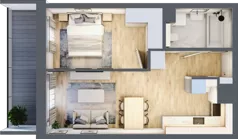 2 pokoje, mieszkanie 38,85 m², piętro 5, oferta nr B/115, Impuls Marywilska, Warszawa, Białołęka, Żerań, ul. Marywilska 73