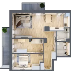 3 pokoje, mieszkanie 74,48 m², piętro 5, oferta nr B/117, Impuls Marywilska, Warszawa, Białołęka, Żerań, ul. Marywilska 73