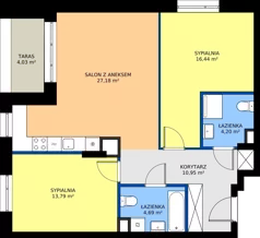 3 pokoje, mieszkanie 77,25 m², piętro 1, oferta nr 24A/45, Osiedle Omulewska, Warszawa, Praga Północ, Grochów, ul. Omulewska 24