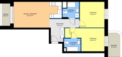 3 pokoje, mieszkanie 71,03 m², piętro 7, oferta nr 24A/41, Osiedle Omulewska, Warszawa, Praga Południe, Grochów, ul. Omulewska 24