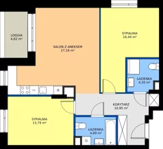 3 pokoje, mieszkanie 77,25 m², piętro 2, oferta nr 24A/50, Osiedle Omulewska, Warszawa, Praga Północ, Grochów, ul. Omulewska 24
