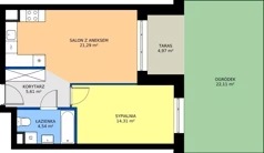 2 pokoje, mieszkanie 45,75 m², parter, oferta nr 24C/161, Osiedle Omulewska, Warszawa, Praga Południe, Grochów, ul. Omulewska 24