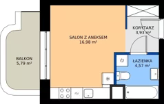 1 pokój, mieszkanie 25,48 m², piętro 1, oferta nr 24C/140, Osiedle Omulewska, Warszawa, Praga Północ, Grochów, ul. Omulewska 24