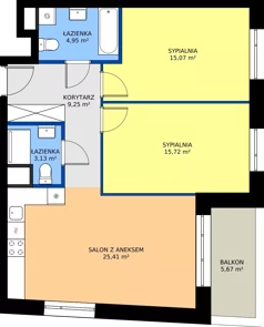 3 pokoje, mieszkanie 73,53 m², piętro 2, oferta nr 24C/171, Osiedle Omulewska, Warszawa, Praga Północ, Grochów, ul. Omulewska 24