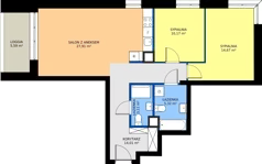 3 pokoje, mieszkanie 75,19 m², piętro 3, oferta nr 24D/227, Osiedle Omulewska, Warszawa, Praga Południe, Grochów, ul. Omulewska 24