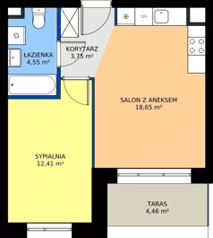 2 pokoje, mieszkanie 39,36 m², piętro 1, oferta nr 24D/191, Osiedle Omulewska, Warszawa, Praga Południe, Grochów, ul. Omulewska 24