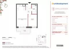 2 pokoje, mieszkanie 43,08 m², piętro 2, oferta nr 24B/85, Osiedle Omulewska, Warszawa, Praga Południe, Grochów, ul. Omulewska 24