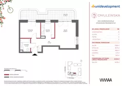 2 pokoje, mieszkanie 45,39 m², piętro 3, oferta nr 24D/198, Osiedle Omulewska, Warszawa, Praga Południe, Grochów, ul. Omulewska 24