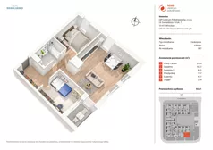 3 pokoje, mieszkanie 55,01 m², piętro 4, oferta nr B47, Nowe Centrum Południowe IV, Wrocław, Powstańców Śląskich (Południe), ul. Gwiaździsta 18/22