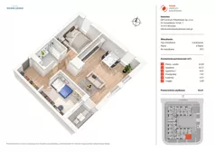 3 pokoje, mieszkanie 55,01 m², piętro 6, oferta nr B73, Nowe Centrum Południowe IV, Wrocław, Powstańców Śląskich (Południe), ul. Gwiaździsta 18/22