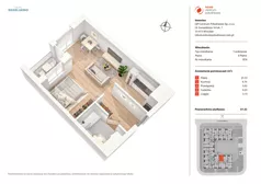 1 pokój, mieszkanie 37,43 m², piętro 6, oferta nr B76, Nowe Centrum Południowe IV, Wrocław, Powstańców Śląskich (Południe), ul. Gwiaździsta 18/22