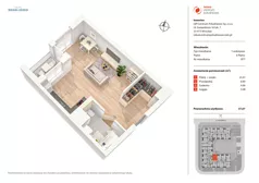 1 pokój, mieszkanie 37,07 m², piętro 6, oferta nr B77, Nowe Centrum Południowe IV, Wrocław, Powstańców Śląskich (Południe), ul. Gwiaździsta 18/22