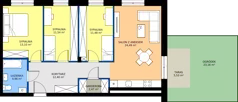 4 pokoje, mieszkanie 80,44 m², parter, oferta nr 1, Mściwoja MS-12, Bydgoszcz, Czyżkówko, ul. Mściwoja 