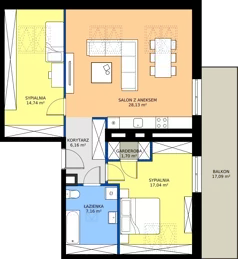 3 pokoje, mieszkanie 74,93 m², piętro 3, oferta nr 19, Mściwoja MS-12, Bydgoszcz, Czyżkówko, ul. Mściwoja 