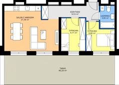 3 pokoje, mieszkanie 59,44 m², piętro 3, oferta nr 20, Mściwoja MS-12, Bydgoszcz, Czyżkówko, ul. Mściwoja 