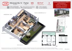 3 pokoje, mieszkanie 63,11 m², parter, oferta nr 6, Mściwoja MS-12, Bydgoszcz, Czyżkówko, ul. Mściwoja 