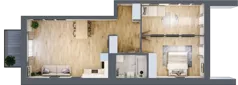 3 pokoje, mieszkanie 67,23 m², piętro 1, oferta nr C3.01.35, Osiedle Panorama Wiślana, Bydgoszcz, Fordon, ul. Fordońska 428