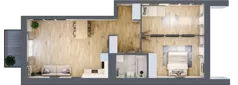 3 pokoje, mieszkanie 67,23 m², piętro 3, oferta nr C3.03.47, Osiedle Panorama Wiślana, Bydgoszcz, Fordon, ul. Fordońska 428