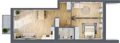 3 pokoje, mieszkanie 67,23 m², piętro 1, oferta nr C3.01.35, Osiedle Panorama Wiślana, Bydgoszcz, Fordon, ul. Fordońska 428