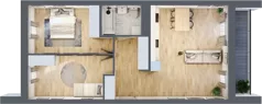 3 pokoje, mieszkanie 66,31 m², piętro 1, oferta nr C5.01.06, Osiedle Panorama Wiślana, Bydgoszcz, Fordon, ul. Fordońska 428