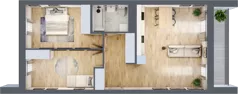3 pokoje, mieszkanie 66,31 m², piętro 2, oferta nr C5.02.11, Osiedle Panorama Wiślana, Bydgoszcz, Fordon, ul. Fordońska 428
