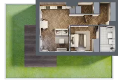 2 pokoje, mieszkanie 47,08 m², parter, oferta nr C8.00.03, Osiedle Panorama Wiślana, Bydgoszcz, Fordon, ul. Fordońska 428