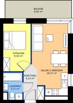 2 pokoje, mieszkanie 36,16 m², piętro 4, oferta nr C8.04.47, Osiedle Panorama Wiślana Budynek C8, Bydgoszcz, Fordon, ul. Fordońska 428J