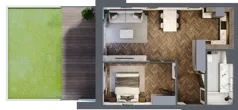 2 pokoje, mieszkanie 51,68 m², parter, oferta nr A-00-01, Nobilis, Toruń, Na Skarpie, ul. Przy Skarpie 10D