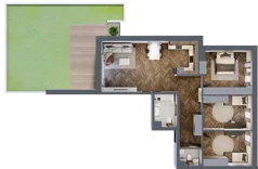 4 pokoje, mieszkanie 90,34 m², parter, oferta nr C-00-05, Nobilis, Toruń, Na Skarpie, ul. Przy Skarpie 10D