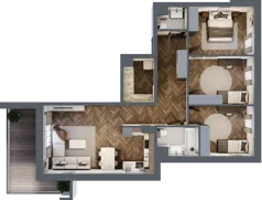 4 pokoje, mieszkanie 88,39 m², piętro 2, oferta nr C-02-11, Nobilis, Toruń, Na Skarpie, ul. Przy Skarpie 10D