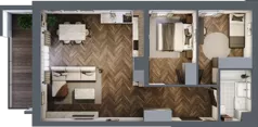 3 pokoje, mieszkanie 65,77 m², piętro 1, oferta nr D-01-10, Nobilis, Toruń, Na Skarpie, ul. Przy Skarpie 10D