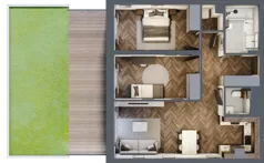 3 pokoje, mieszkanie 70,72 m², parter, oferta nr D.00-03, Nobilis, Toruń, Na Skarpie, ul. Przy Skarpie 10D