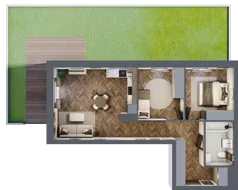 3 pokoje, mieszkanie 63,58 m², piętro 1, oferta nr A3.01.13, Osiedle Aura, Toruń, Jakubskie Przedmieście, ul. Żółkiewskiego 35