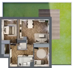 3 pokoje, mieszkanie 68,88 m², piętro 1, oferta nr A3.01.19, Osiedle Aura, Toruń, Jakubskie Przedmieście, ul. Żółkiewskiego 35