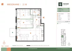 3 pokoje, mieszkanie 63,09 m², piętro 2, oferta nr M.02.10, Casa Feliz Portowa I, Kraków, Podgórze, Zabłocie, ul. Portowa 16