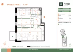 3 pokoje, mieszkanie 63,09 m², piętro 5, oferta nr M.05.10, Casa Feliz Portowa II, Kraków, Podgórze, Zabłocie, ul. Portowa 14