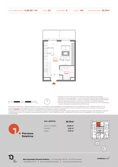 1 pokój, apartament 35,70 m², piętro 8, oferta nr G.08.08, Pierwsza Dzielnica, Katowice, Bogucice, ul. Henryka Góreckiego 13