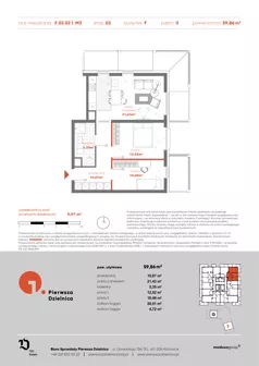 3 pokoje, apartament 59,86 m², piętro 2, oferta nr F.02.02, Pierwsza Dzielnica, Katowice, Bogucice, ul. Henryka Góreckiego 13