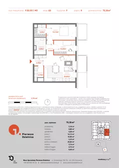 3 pokoje, mieszkanie 70,38 m², piętro 2, oferta nr F.02.03, Pierwsza Dzielnica, Katowice, Bogucice, ul. Henryka Góreckiego 13