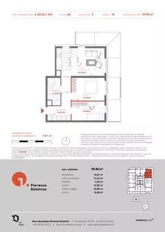 3 pokoje, mieszkanie 59,86 m², piętro 3, oferta nr F.03.02, Pierwsza Dzielnica, Katowice, Bogucice, ul. Henryka Góreckiego 13