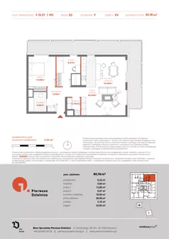 3 pokoje, apartament 80,96 m², piętro 15, oferta nr F.15.01, Pierwsza Dzielnica, Katowice, Bogucice, ul. Henryka Góreckiego 13