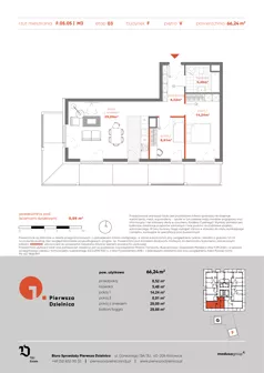 3 pokoje, apartament 66,24 m², piętro 5, oferta nr F.05.05, Pierwsza Dzielnica, Katowice, Bogucice, ul. Henryka Góreckiego 13