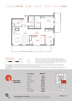 4 pokoje, apartament 89,63 m², piętro 6, oferta nr F.06.04, Pierwsza Dzielnica, Katowice, Bogucice, ul. Henryka Góreckiego 13