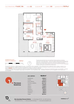 4 pokoje, apartament 128,54 m², piętro 14, oferta nr F.14.05, Pierwsza Dzielnica, Katowice, Bogucice, ul. Henryka Góreckiego 13