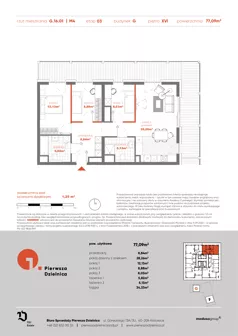 4 pokoje, apartament 77,09 m², piętro 16, oferta nr G.16.01, Pierwsza Dzielnica, Katowice, Bogucice, ul. Henryka Góreckiego 13